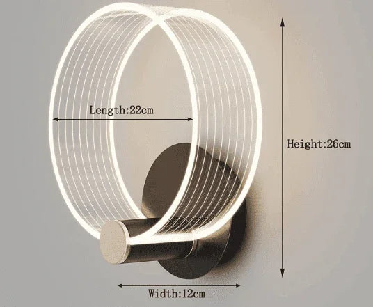 Luminárias de Parede de Acrílico LED para Sala/Quarto - Decoração